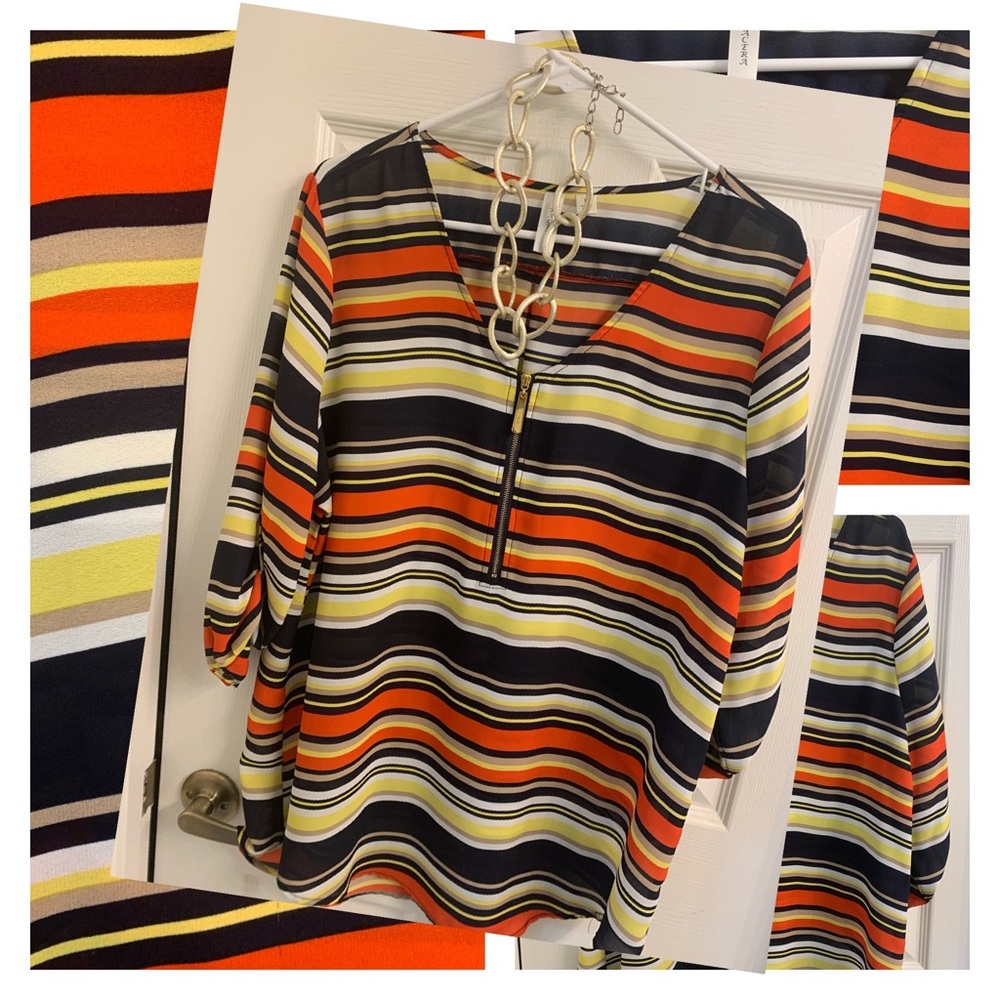 Multi color striped tunic - Size L